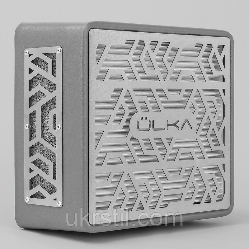 Витяжка для манікюру настільна Ulka Pemium з фільтром, колір сірий (сітка металік), фото 1