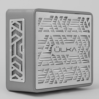 Витяжка для манікюру настільна Ulka Pemium з фільтром, колір сірий (сітка металік)