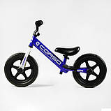 Дитячий біговел велобіг на сталевій рамі 12 дюймів CORSO SPRINT JR-96033 EVA колеса Синій, фото 2