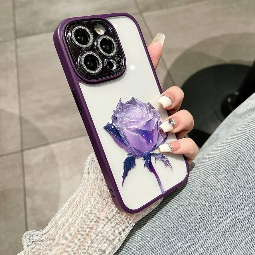 Чохол на телефон 3D Rose фіолетовий iPhone 13
