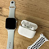 Набір 3 в 1 Розумний смарт-годинник + бездротові навушники + змінний ремінець Basic T55 Pro Max Сірий, фото 3