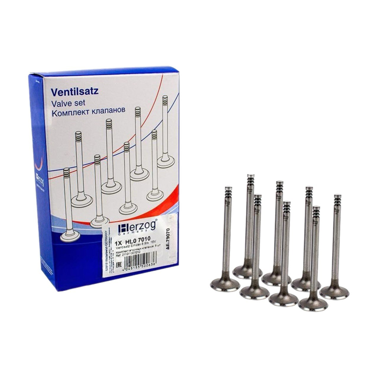 Клапан ВАЗ 2112 (8шт впуск) HL0 7010 (HERZOG) 2112-1007010