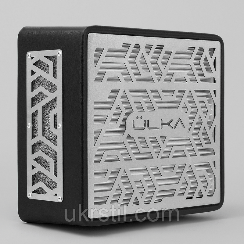Витяжка для манікюру настільна Ulka Pemium з фільтром, колір чорний (сітка металік), фото 1