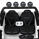 Дитячий електромобіль на акумуляторі двомісний Джип Jeep M 5780 з пультом р/у для дітей 3-8 років Білий, фото 7