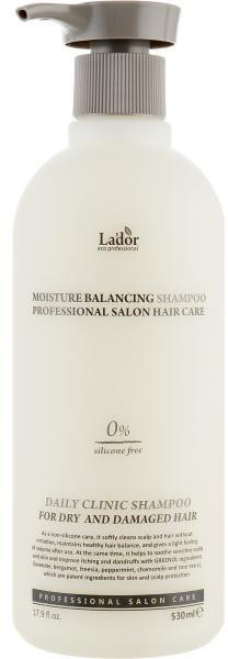 Зволожувальний шампунь Lador Moisture Balancing Shampoo, 530 мл (8809500810889)
