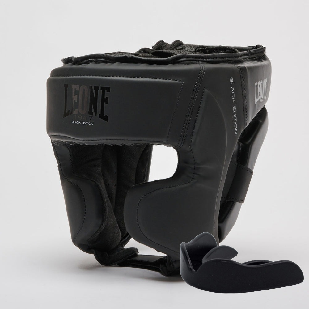 Боксерський шолом Leone CS435 BLACK Edition M (капа у комплекті), фото 1