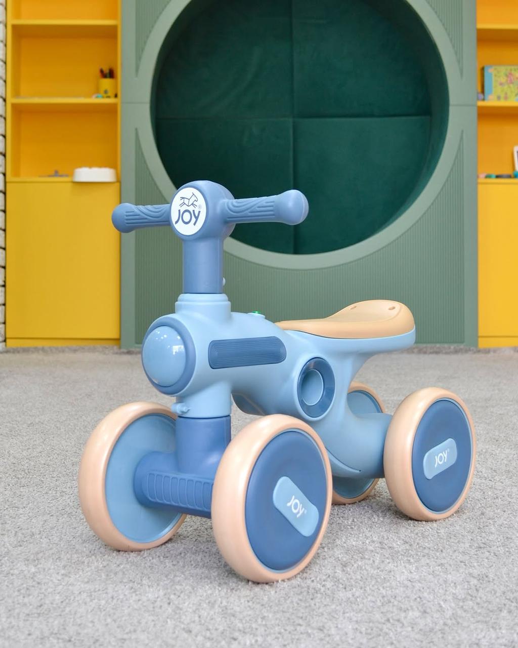 Дитячий біговел велобіг 1.5-3 роки JOY TL-48-885 колеса 6" пластикова рама підсвітка українське озвучування Синій