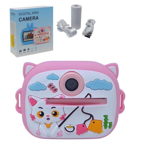 Фотоапарат-термопринтер "Котик" (рожевий), фото 1
