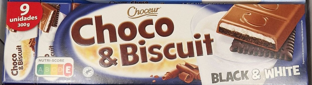 Шоколад із печивом Choceur Black&White 300 г.