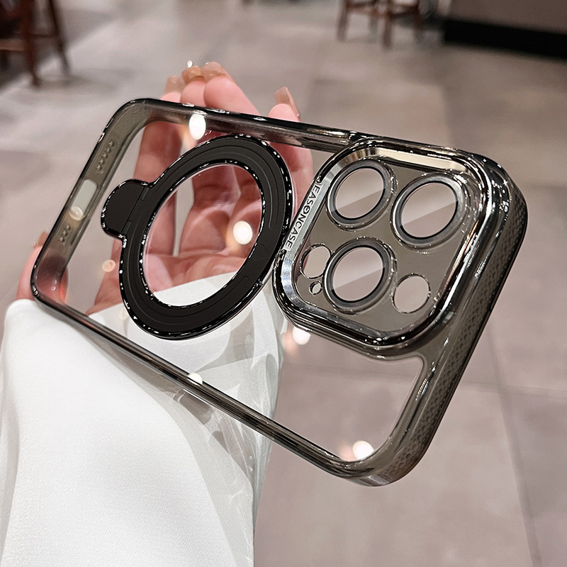 Чохол на телефон прозорий чорний iPhone 15 Pro Max
