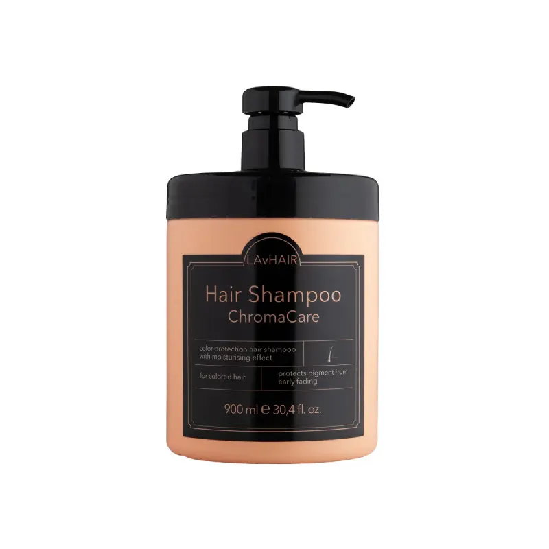 Шампунь для захисту кольору фарбованого волосся зі зволожуючим ефектом LAvHAIR ChromaCare 900 мл (CC1054), фото 1