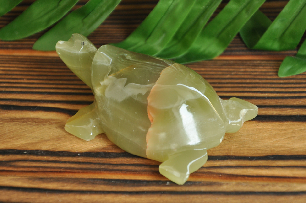 Фигурка "Черепашка" з натурального каменю онікс, 8 х 5см (колір, як на фото), фото 1