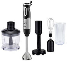 Блендер Monte MT-1923, Black/Inox, 900W, занурювальний, 2 швидкості, мірний стакан 600 мл з кришкою, чаша