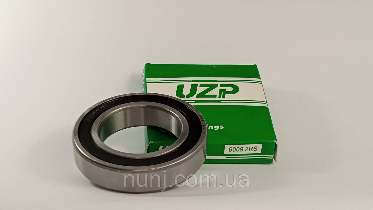 Підшипник 6009-2RS UZP (180109) розміри: 25*47*12 кульковий радіальний закритий, фото 1