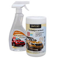 Набір чистячий Patron для авто: серветки в тубі 100шт, спрей для очищення поверхні авто 500мл (CS-PN-BUNDL-4)