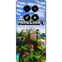 Силіконовий чохол бампер для Realme 13+ Plus 5G з малюнком Minecraft Майнкрафт