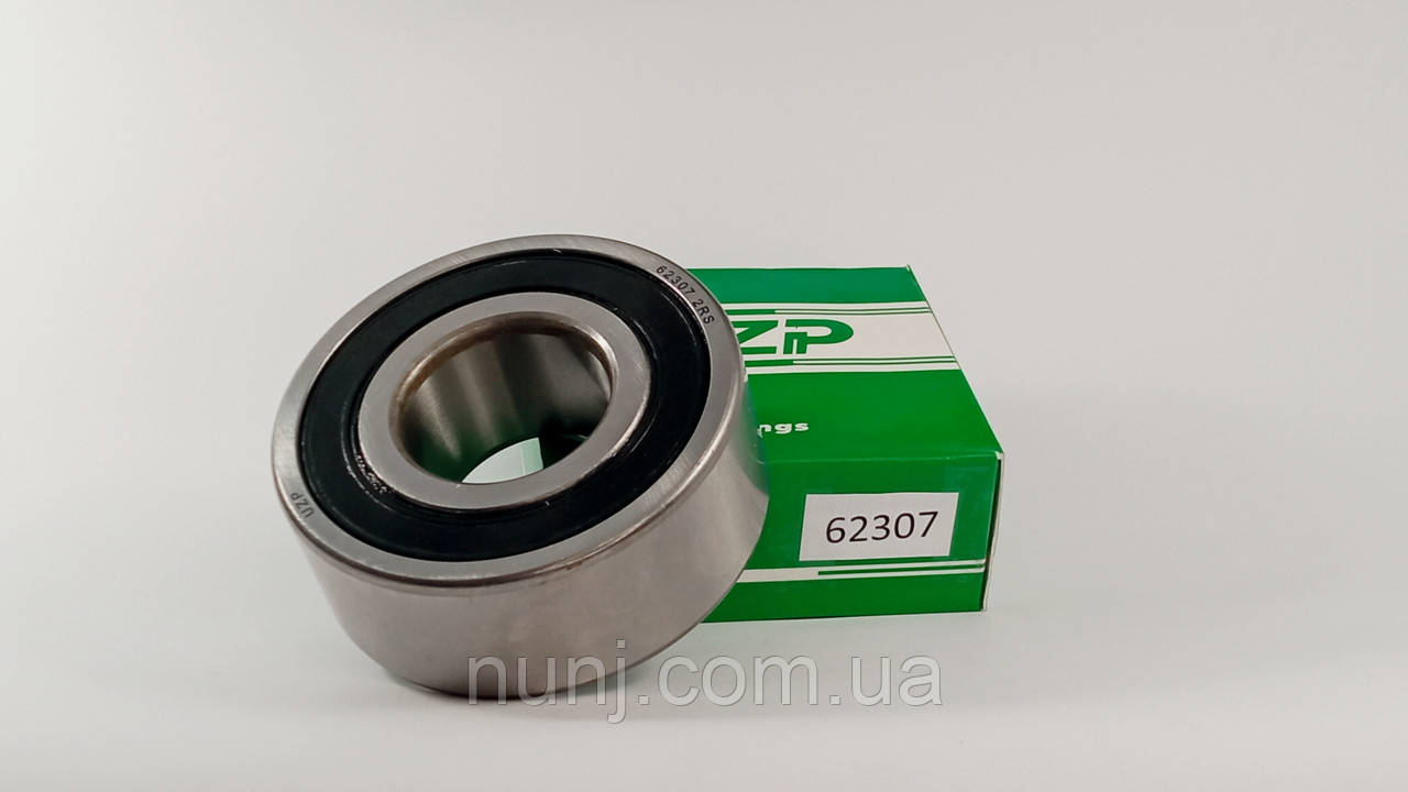 Підшипник 62307-2RS UZP (180607) розміри: 35*80*31 кульковий радіальний закритий, фото 1