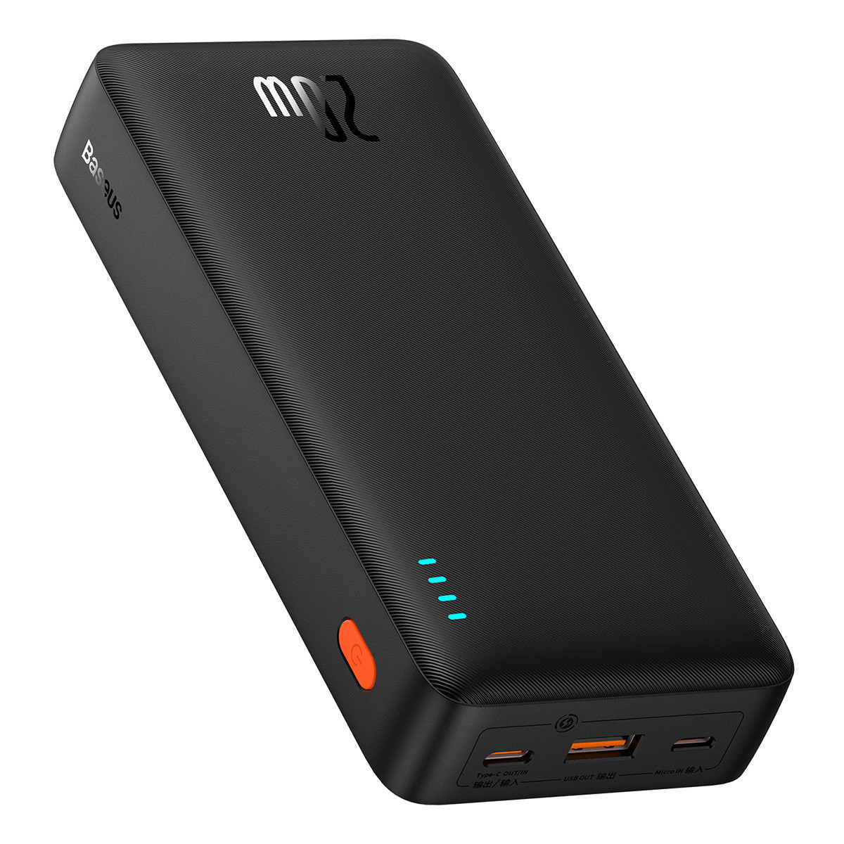 Повербанк із швидкою зарядкою на 20000 mAh Baseus Airpow Fast Charge (1USB/Type-C, 20W). Black