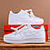 Чоловічі Кросівки Nike Air Force повністю білі, фото 3