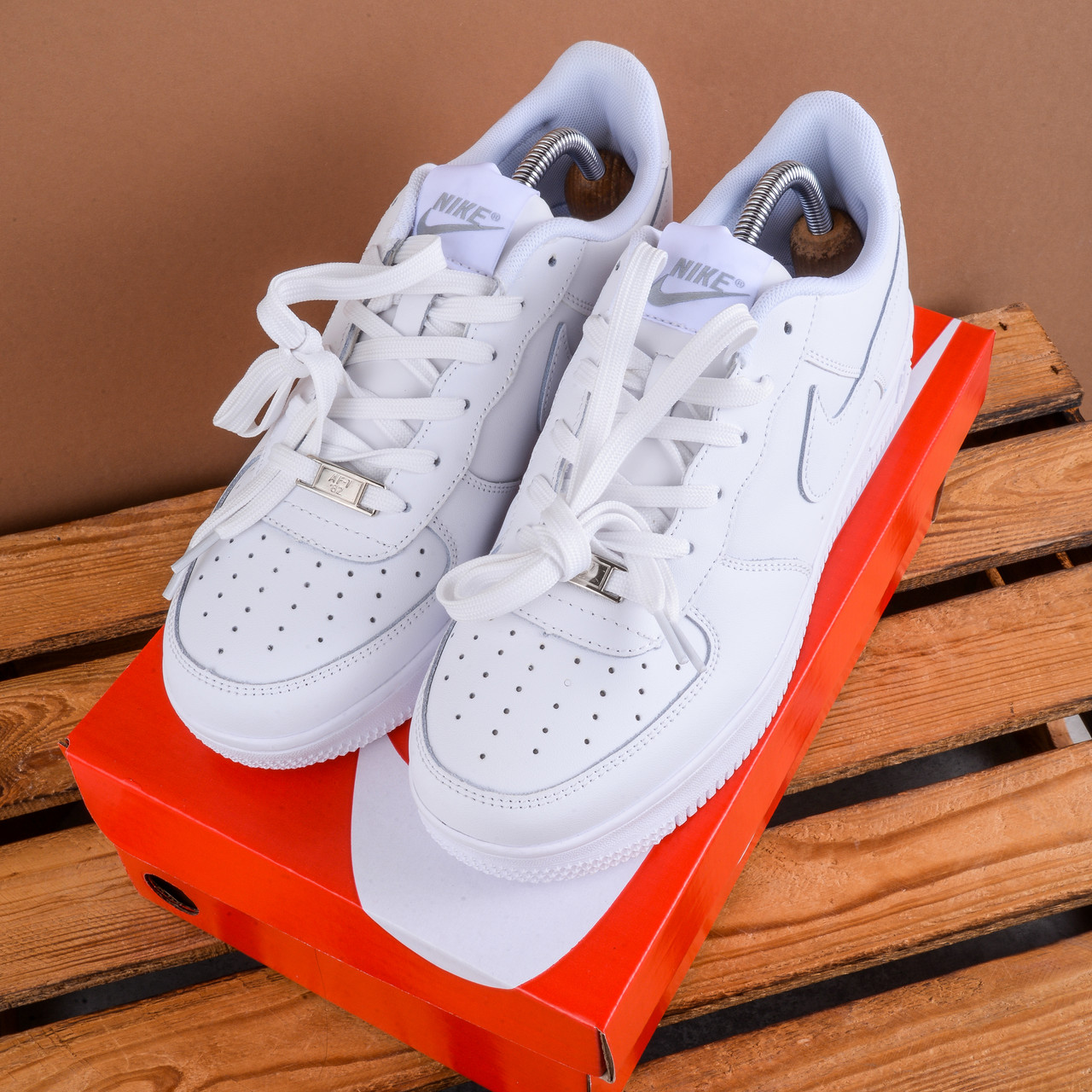 Чоловічі Кросівки Nike Air Force повністю білі