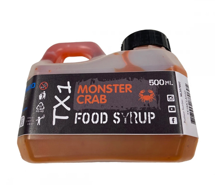 Ліквід Shimano TRIBAL TX1 MONSTER CRAB FOOD SYRUP ATTRACTANT 500ML