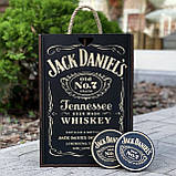 Подарунковий набір для віскі з декантером та склянками ручної роботи Jack Daniels, фото 7