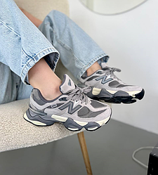 Жіночі кросівки New Balance 9060 grey сірі Нью Баланс замшеві