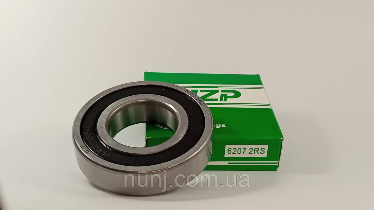 Підшипник 6207-2RS UZP (180207) розміри: 35*72*17 кульковий радіальний закритий, фото 1