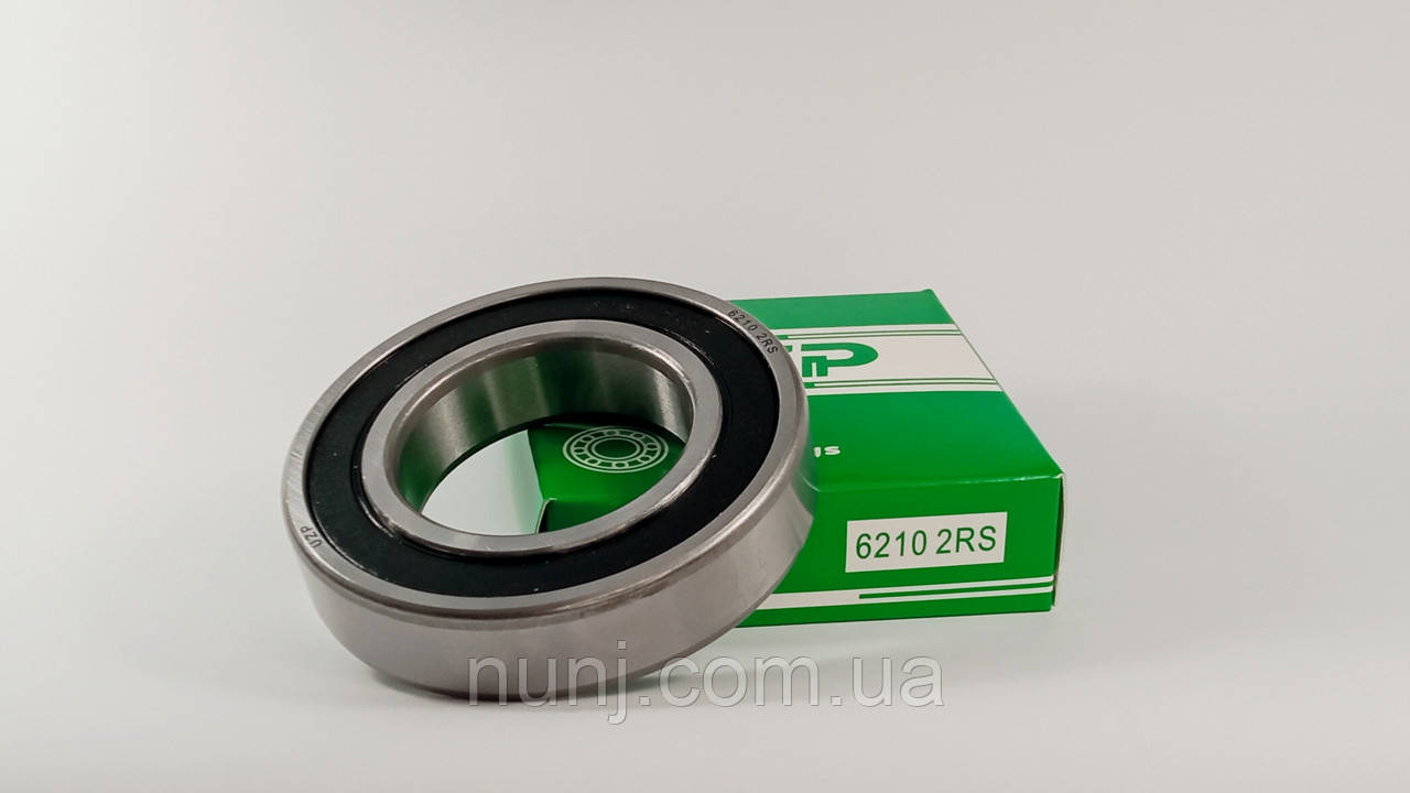 Підшипник 6210-2RS UZP (180210) розміри: 50*90*20 кульковий радіальний закритий, фото 1