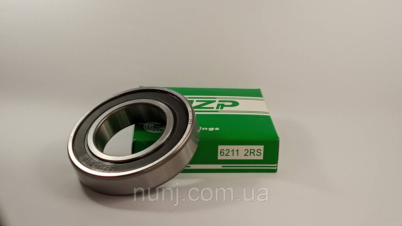 Підшипник 6211-2RS UZP (180211) розміри: 65*120*23 кульковий радіальний закритий, фото 1
