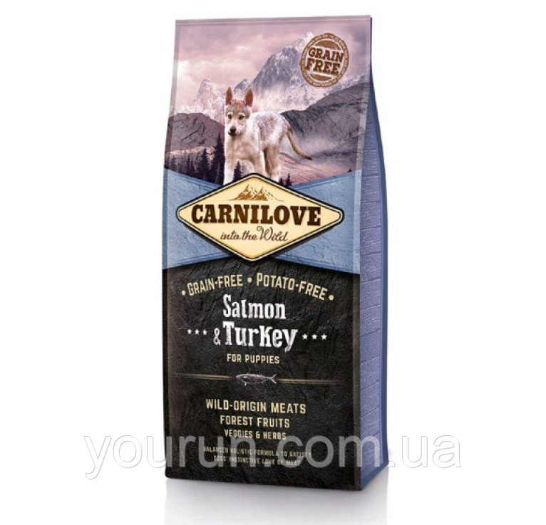 Carnilove Puppy Salmon & Turkey з лососем та індичкою для цуценят 12кг, фото 1