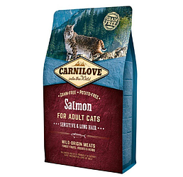 Carnilove Cat Salmon Sensitive & LongHair з лососем для дорослих кішок з чутливим травленням 400гр