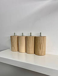 Меблеві дерев'яні ніжки у формі циліндру 10 см 1шт