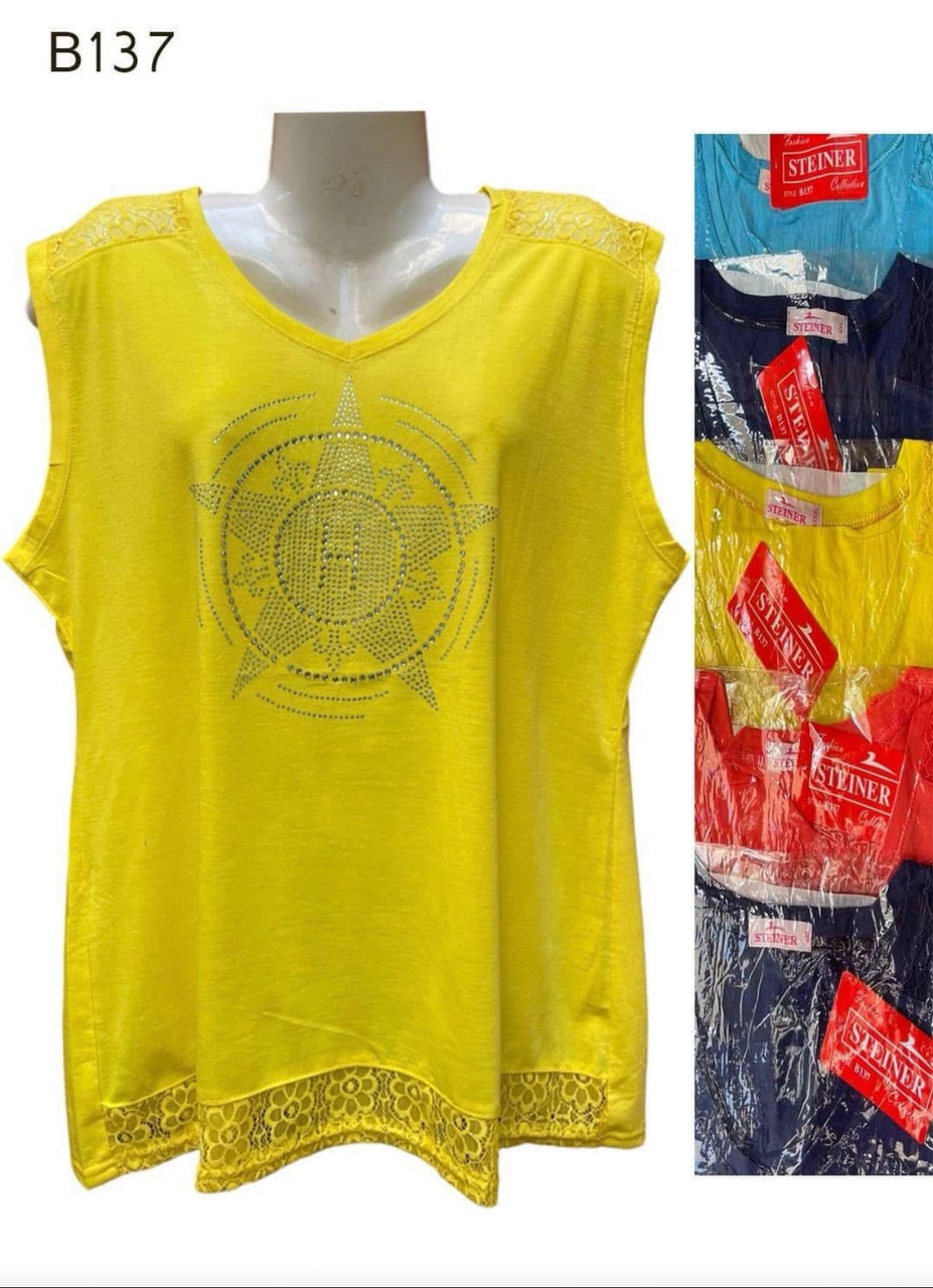 НОВИНКА Туніка жіноча напівбатал   Розмір: 3XL - 6XL ( 50 - 58) Зрістовка  5 штук мікс кольору, фото 1