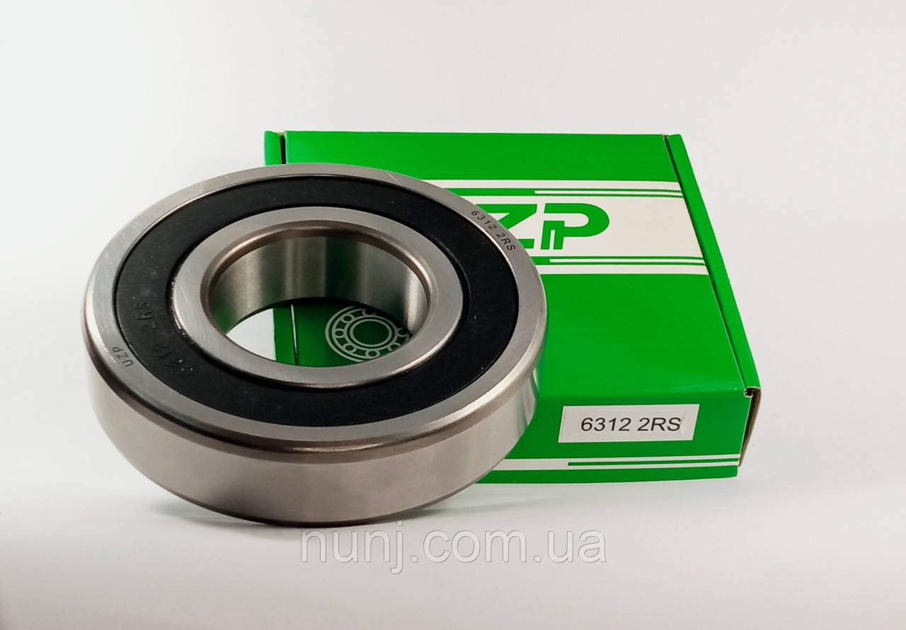 Підшипник 6312-2RS UZP (180312) розміри: 60*130*31 кульковий радіальний закритий, фото 1