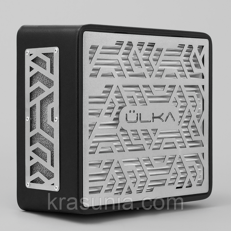 Витяжка для манікюру настільна Ulka Pemium з фільтром, колір чорний (сітка металік)
