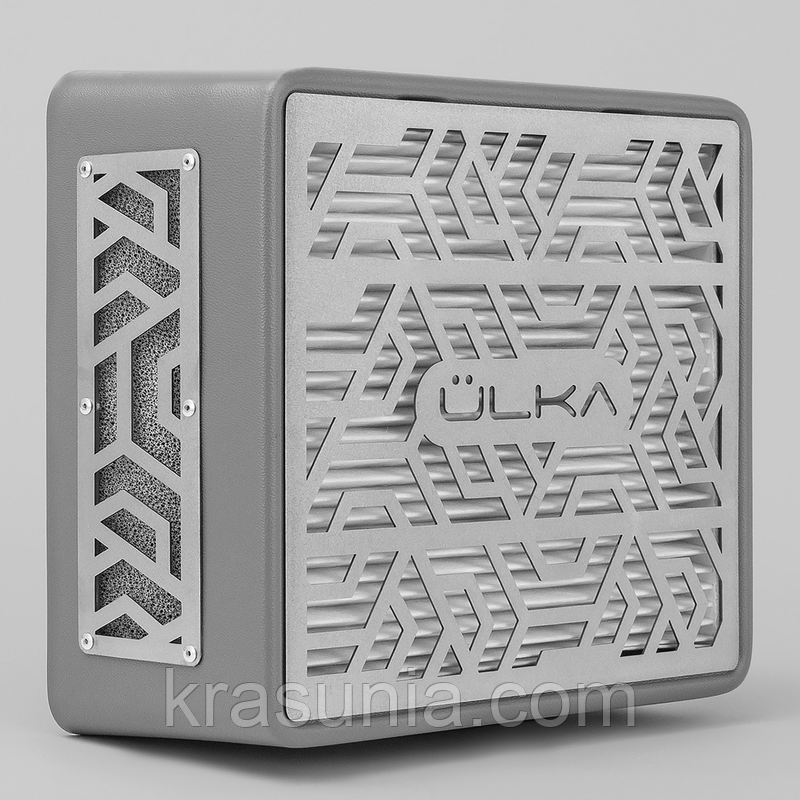 Витяжка для манікюру настільна Ulka Pemium з фільтром, колір сірий (сітка металік), фото 1