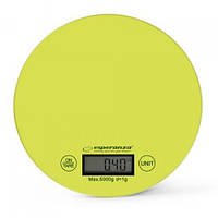 Ваги кухонні Esperanza EKS003G Mango, Green, максимальна вага 5 кг, крок 1 г, одиниці виміру г/фунт/унція/кг,