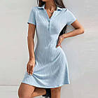 Жіноча сукня з коміром-поло №15225 Чорний, фото 2