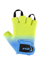 Рукавички R2 Voska колір неоновий жовтий/блакитний розмір 3 роки