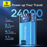 Повербанк 24000mAh 140W Baseus Adaman 86.4Wh 28V 2xType-C/USB чорний (P10021508113-00), фото 10