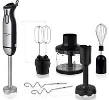 Блендер Liberton LHB-0306 Black, 1000W, занурювальний, плавне регулювання швидкості + Турбо, аксесуари: вінчик