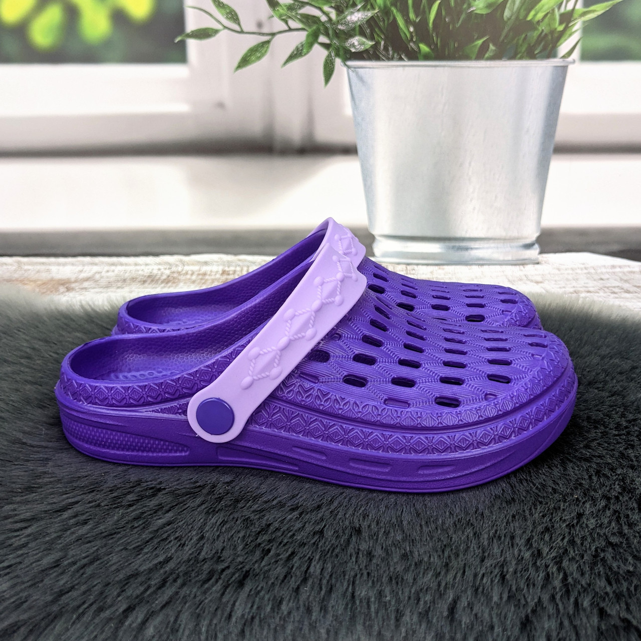 Сабо крокси жіночі піна темно-фіолетові Гіпаніс 4075