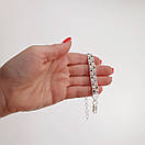 Срібний браслет жіночий з камінчиками жовто-блакитними. Браслет для дівчини з фіанітами, фото 3