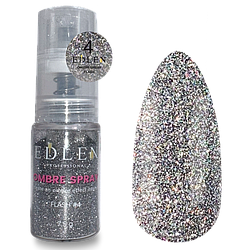 Спрей глітерний для ефекту омбре Edlen Ombre Spray Flash No4, 7.5 г (сірий)