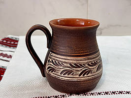 Гончарна чашка 350 мл з глазурʼю всередині