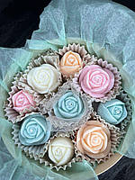 Набір декоративних свічок та елегантний свічник «Квіткова фантазія»