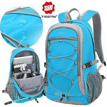 Спортивний рюкзак для міста і подорожей місткий 28л універсальний Tigernu блакитний
