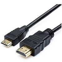 Кабель HDMI (M) - mini HDMI (M), 1 м, Black, Atcom, V1.4 (11501) (11501_ATCOM)
