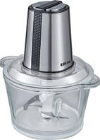 Подрібнювач Edler EDFG-4116, Inox, 300W, скляна ємність 1.6л, 4 леза з нерж сталі, 2 швидкості, захист від